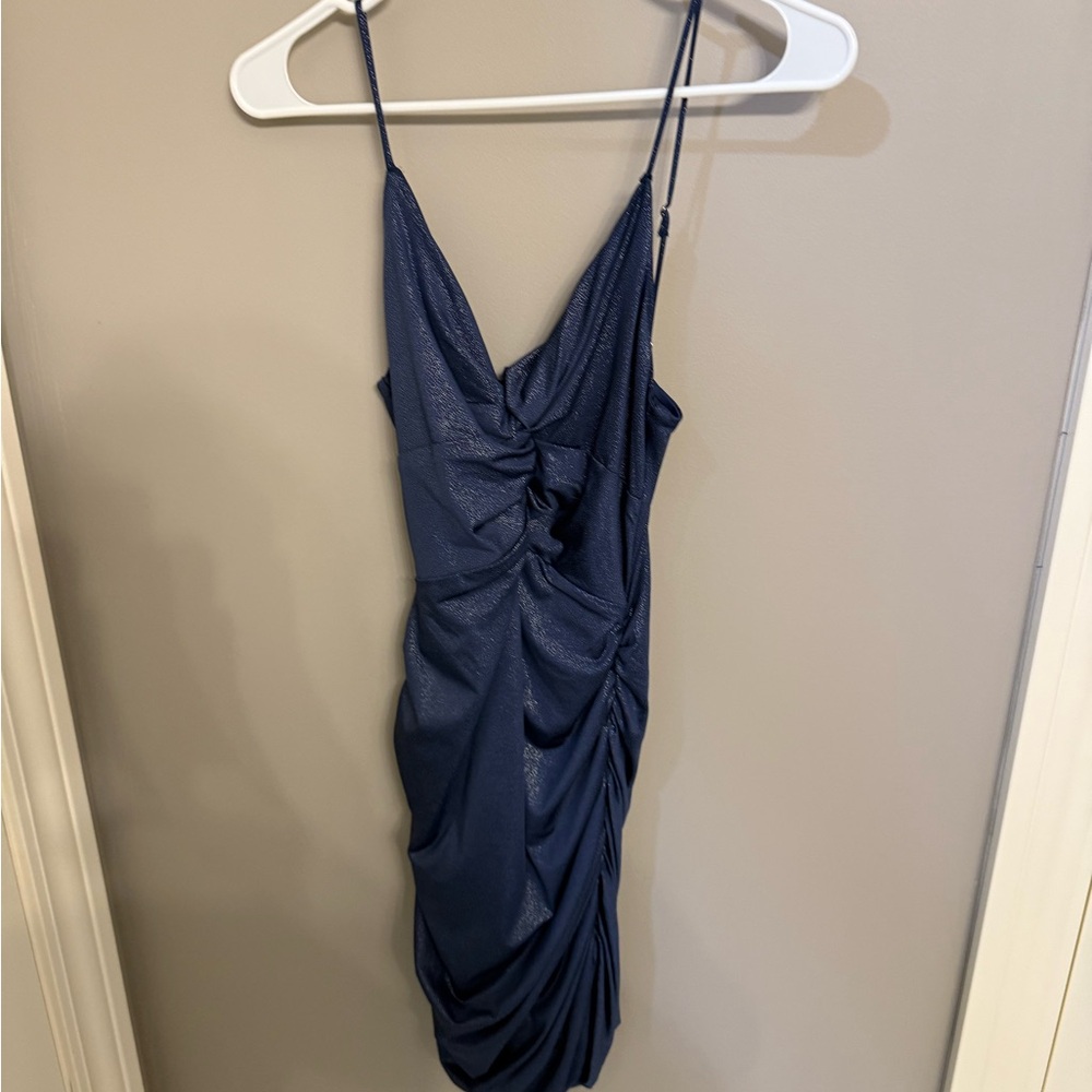 Lucy in the Sky Midnight Blue Backless Dress